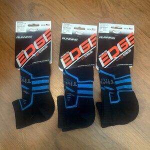 THORLOS EDGE COURT LOT OF 3 MICRO MINI RUNNING SOCKS UNISEX MEDIUM ATHLETIC NEW